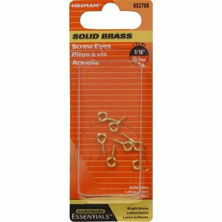 Hillman .054 X 7/16 In. SOLID BRASS SCREW EYE 852708